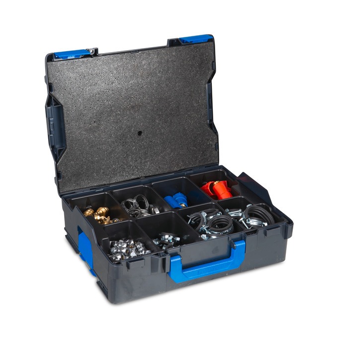 L-BOXX 136 G4 mit Kleinteileeinsatz 8 M. - coolgrey