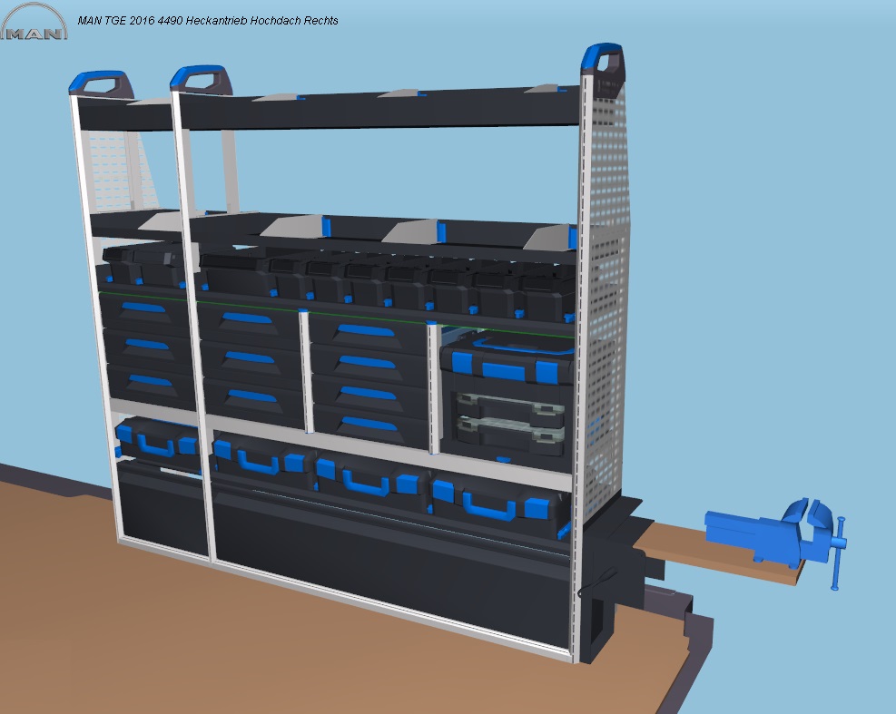 Sortimoblock MAN TGE L4 Heckantrieb Hochdach rechts 3
