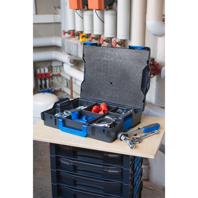 L-BOXX 102 G4 mit Kleinteileeinsatz 5 M. - coolgrey